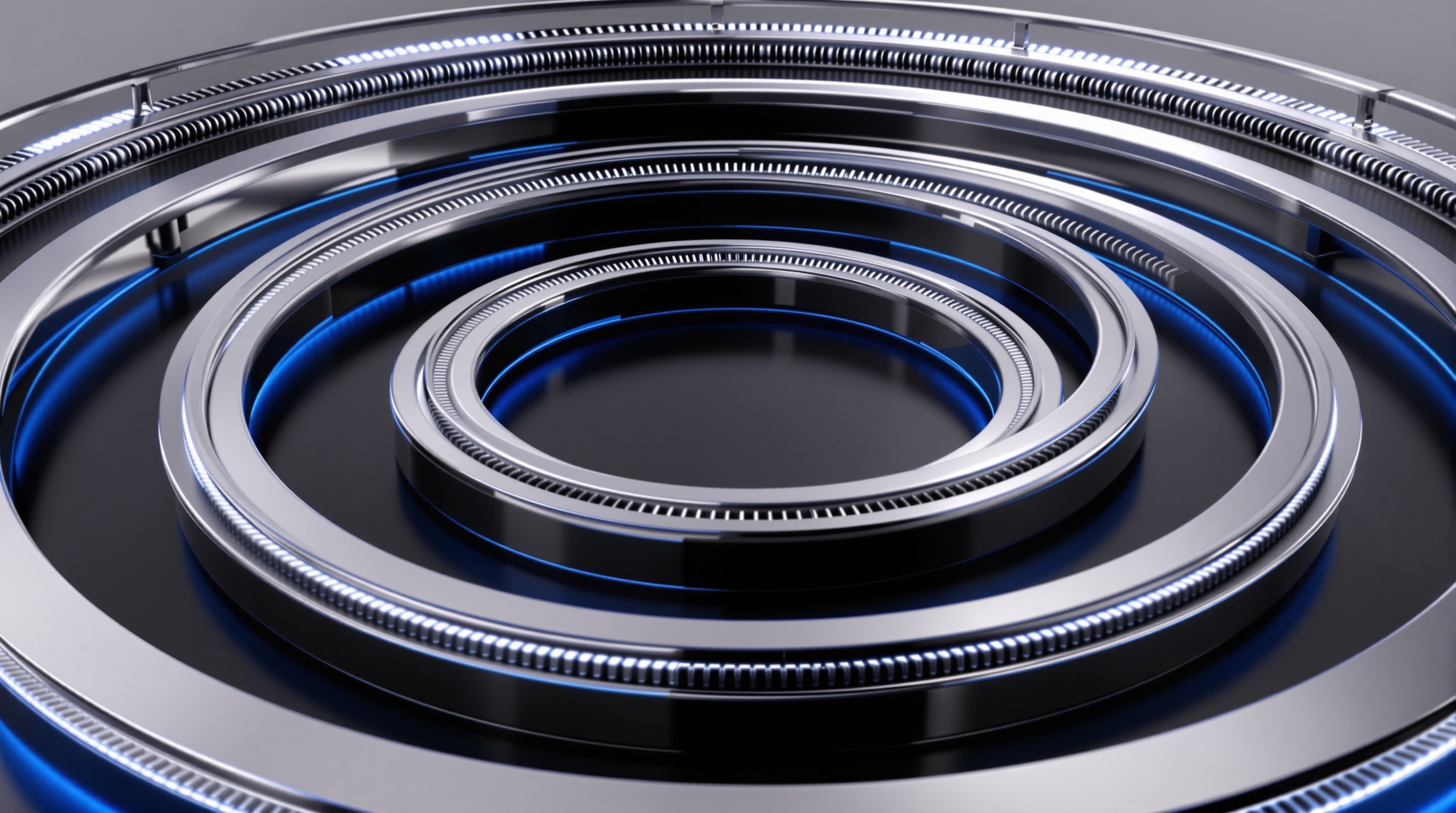 Conceptual render of concentric rings with rollers, an illustration only